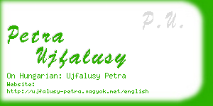 petra ujfalusy business card